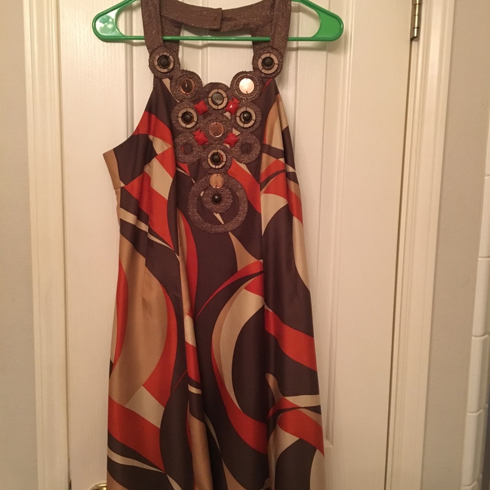 Couture Abstract silk dress